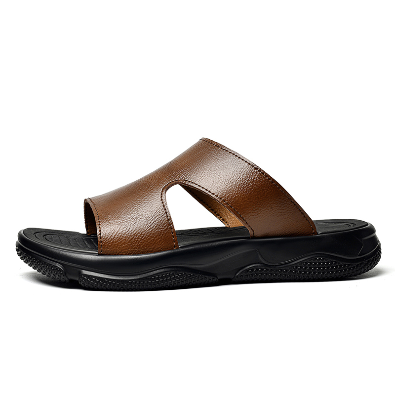 Men's Leather Slide Sandals No - Men'S Shoes Hey Dude review and price