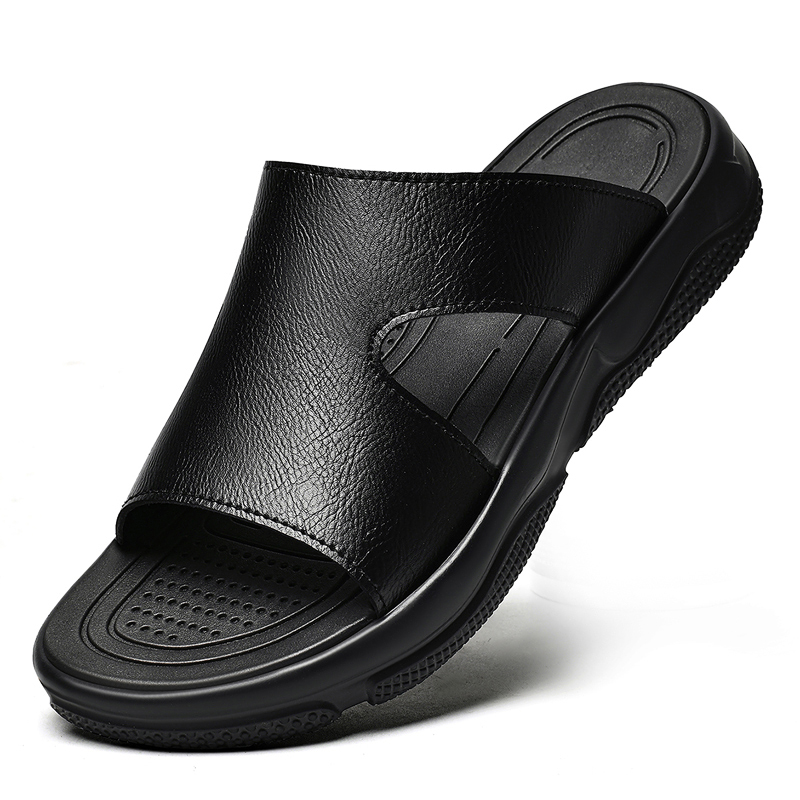 Men's Leather Slide Sandals No - Men'S Shoes Hey Dude review and price