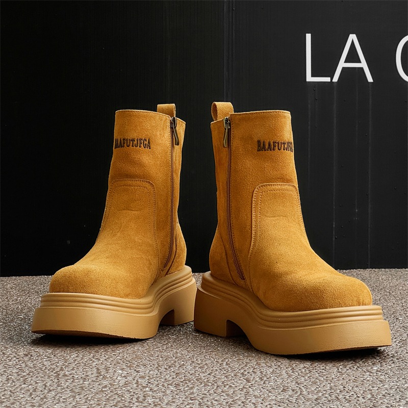 Winter Europe America Retro Th - Men'S Shoes Increase Height review and price